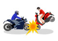 bike and scotor accident