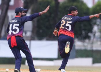 KLANG, MALAYSIA - SEPTEMBER 10: Pictures from the match between Nepal and Oman held at the Bayuemas Oval on September 10, 2026 in Klang, Selangor, Malaysia. (Photo by Peter Lim/PhotoDesk.com.my) for Asian Cricket Council