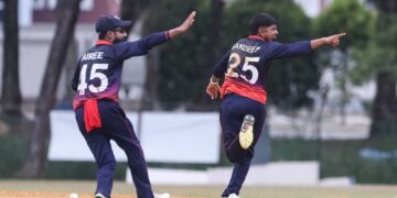 KLANG, MALAYSIA - SEPTEMBER 10: Pictures from the match between Nepal and Oman held at the Bayuemas Oval on September 10, 2026 in Klang, Selangor, Malaysia. (Photo by Peter Lim/PhotoDesk.com.my) for Asian Cricket Council